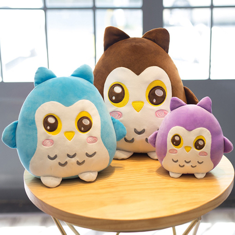 Plush Soft Owl Toy Pillow Stuffed Animal Plump Owl Toy For Children'S