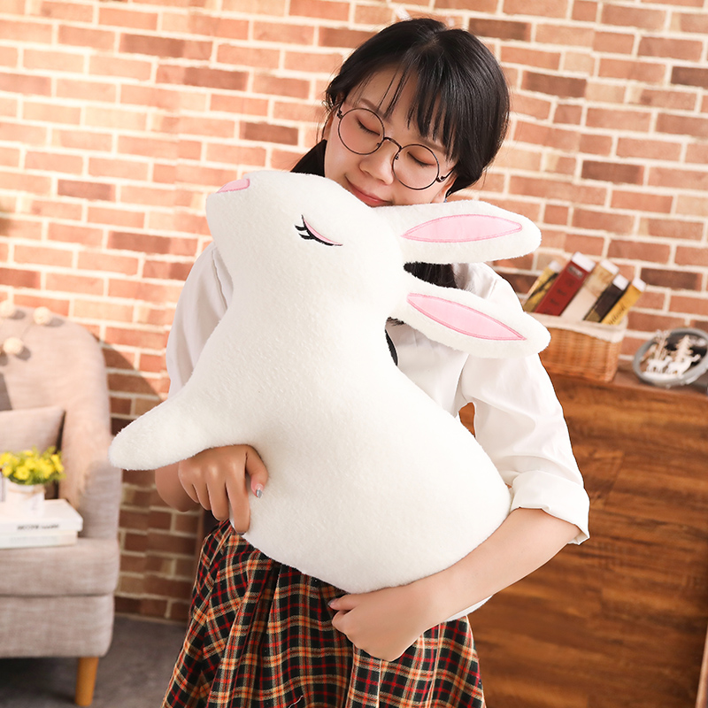 40/55cm Large Size Soft Hugging Rabbit Plush Toy Stuffed Animal Bunny Rabbit Pillow Plush Soft Placating Toys For Children