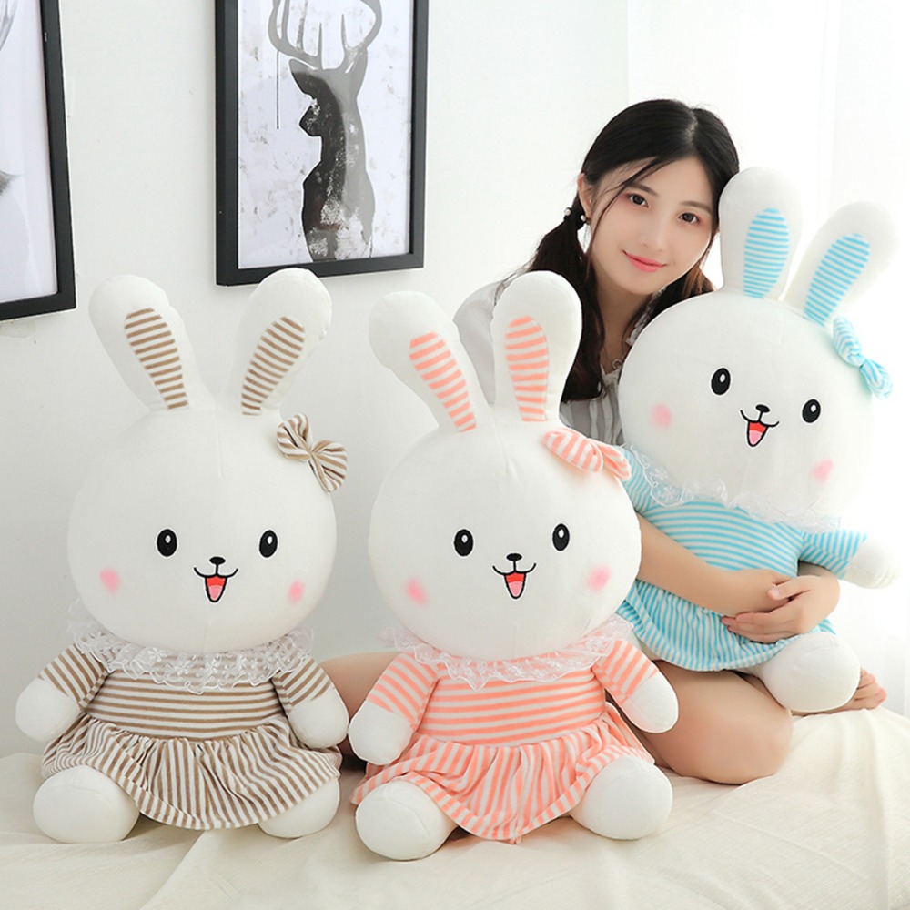 70 cm Large Size Soft Rabbit Plush Toy Stuffed Animal Bunny Rabbit Plush Soft Placating Toys Brand For Children's Bed Toy