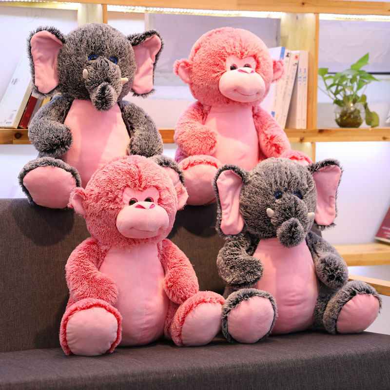 50 cm Stuffed Animal Elephant Monkey Plush Toy Baby Appease Placating Toys For Children