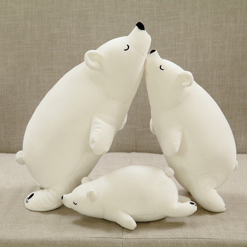 30/40/50/70 cm Simulation Polar Bear Plush Pillow Stuffed Animal Polar Bear Cushion Toys For Children's Room Sleeping Mate