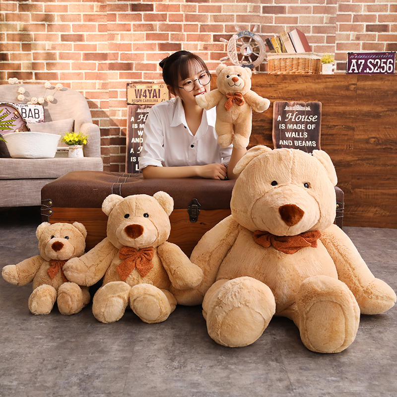 35/45/65/85 cm Big Size Soft Smiling Bear Plush Toys Stuffed Plush Animals Soft Bear Toy For Valentine's Day