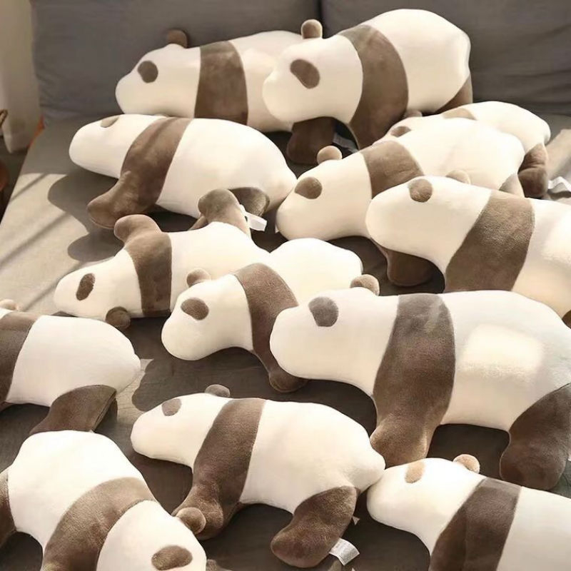 Quality Stitches Adorable Panda Plush Toys Pillow Stuffed Animals Panda Bed Sofa Cushion Appeasing Toy For Children's Gifts