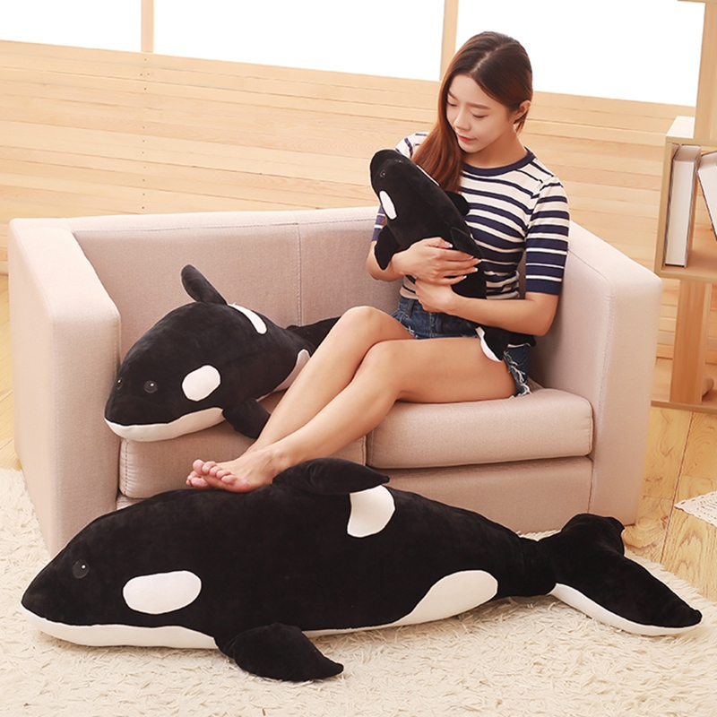 Giant Soft Simulation Killer Whale Plush Toy Soft Stuffed Ocean Animal Killer Whale Toys Birthday Gifts Plush Toy For Children