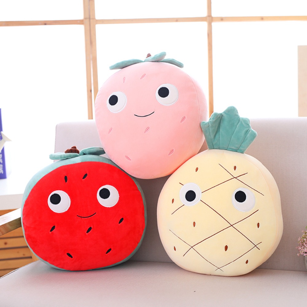 25x30 cm Cartoon Soft Fruit Shape Plush Toy Stuffed Fruit Pillow /Cushion Plush Toys For Home Decoration Sofa &Chair