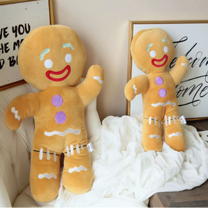 30/45/60 cm Stuffed Gingerbread Man Plush Toy Christmas Gift For Children
