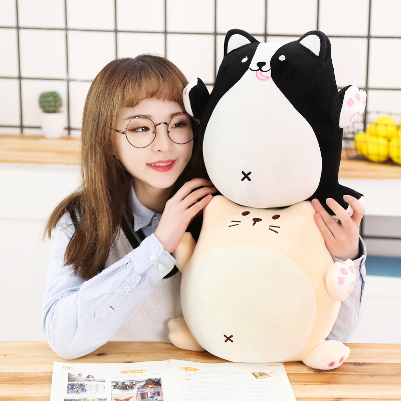 30/40cm Soft Stuffed Animal Dog & Cat Plush Toy Sleeping Pillow