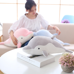 50/60/70 cm Soft Stuffed olphin Plush Toy Soft Pillow Cute Cartoon Ocean Animal Dolphin Cushion Doll for Kids Children's Gift