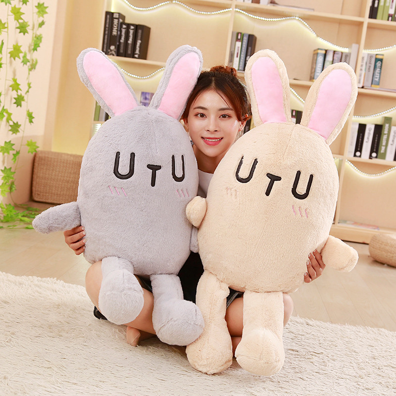 80cm Large Size Soft Rabbit Plush Toy Stuffed Animal Bunny Rabbit Plush Soft Placating Toys Brand For Children's Bed Toy