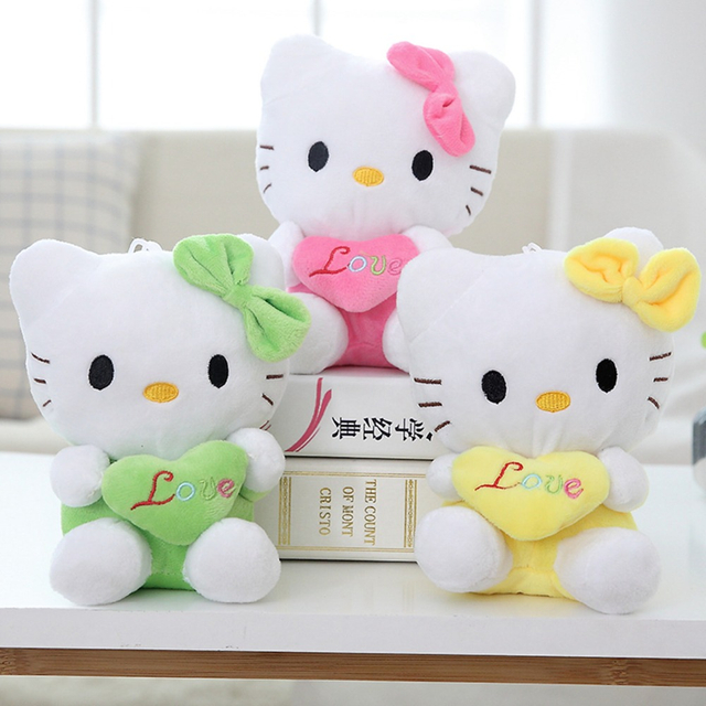 24 cm Soft Hello Kitty Plush Toy Stuffed Cartoon Kitty Cat Plush Soft Toys For Children's Bed Toy