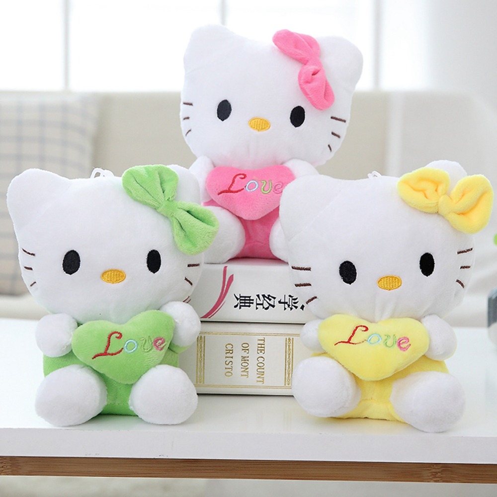 24 cm Soft Hello Kitty Plush Toy Stuffed Cartoon Kitty Cat Plush Soft Toys For Children's Bed Toy